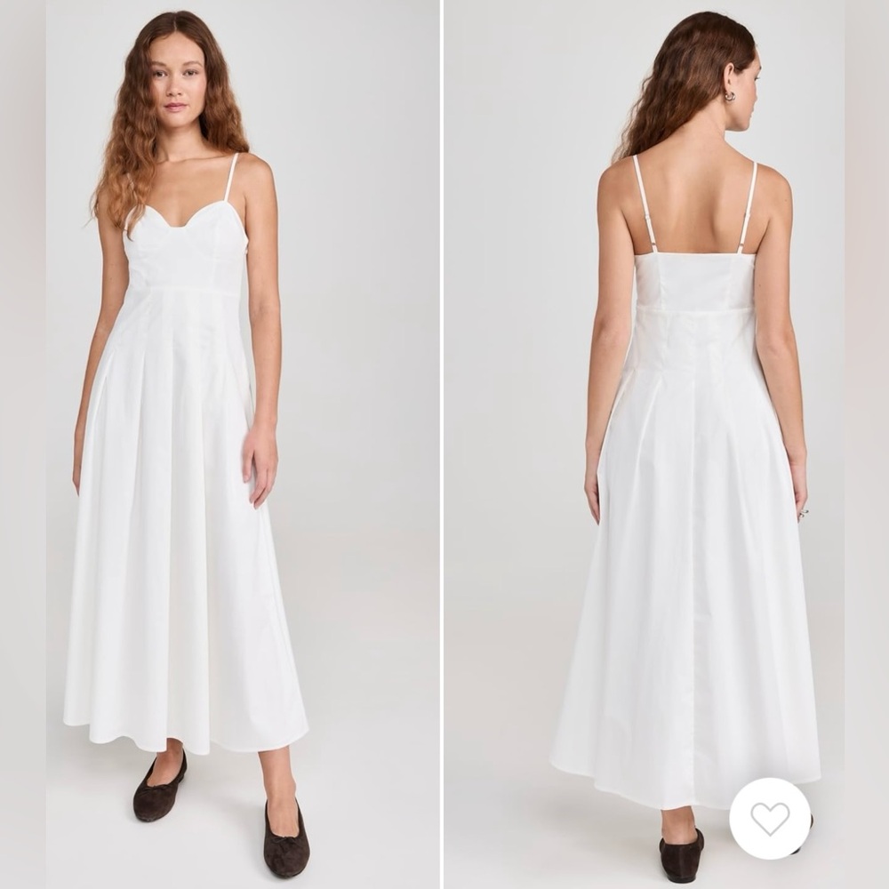 👸🏻HOST PICK 👸🏻 Line & Dot White Midi Dress with Spaghetti Straps